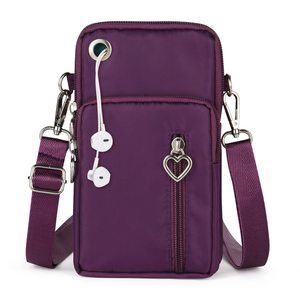 Small Crossbody Wallet Phone Bag, Nylon Cell Phone Purse, Travel Crossbody >:(